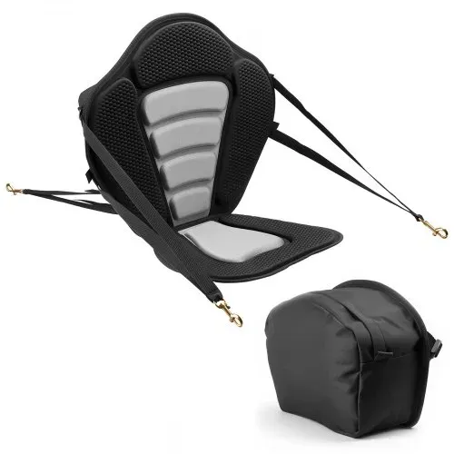 VEVOR 1 x Kajaksitz 12 mm Dicke, Gepolsterter Sitz für Stand-Up-Paddle-Board, Bootssitz mit Rückenlehne & Aufbewahrungstasche & Verstellbaren Gurten für SUP Kanu Angelboot Aufblasbares Kajak – Bild 8
