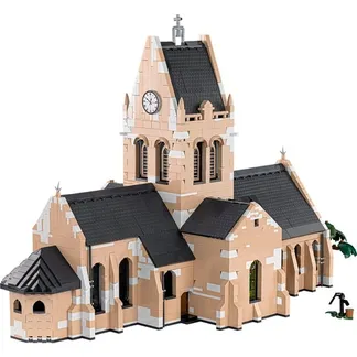 Sainte-Mère-Église Kirche, Konstruktionsspielzeug Sainte-Mère-Église Kirche, Konstruktionsspielzeug