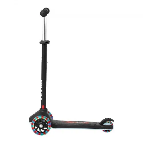VEVOR Scooter (3 Räder) ab 3 Jahren, Cityroller Kinderroller mit leuchtenden Rädern & höhenverstellbarem Lenker & rutschfestem Deck & leichtem Aluminiumrahmen, Tretroller bis zu 75 kg, Schwarz – Bild 8