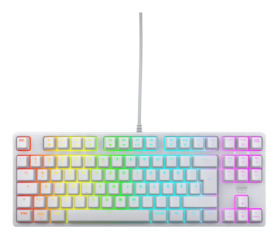 CHERRY K4V2 RGB Tenkeyless White edition, Mechanical gaming keyboard, German CHERRY K4V2 RGB Tenkeyless White edition, Mechanical gaming keyboard, German