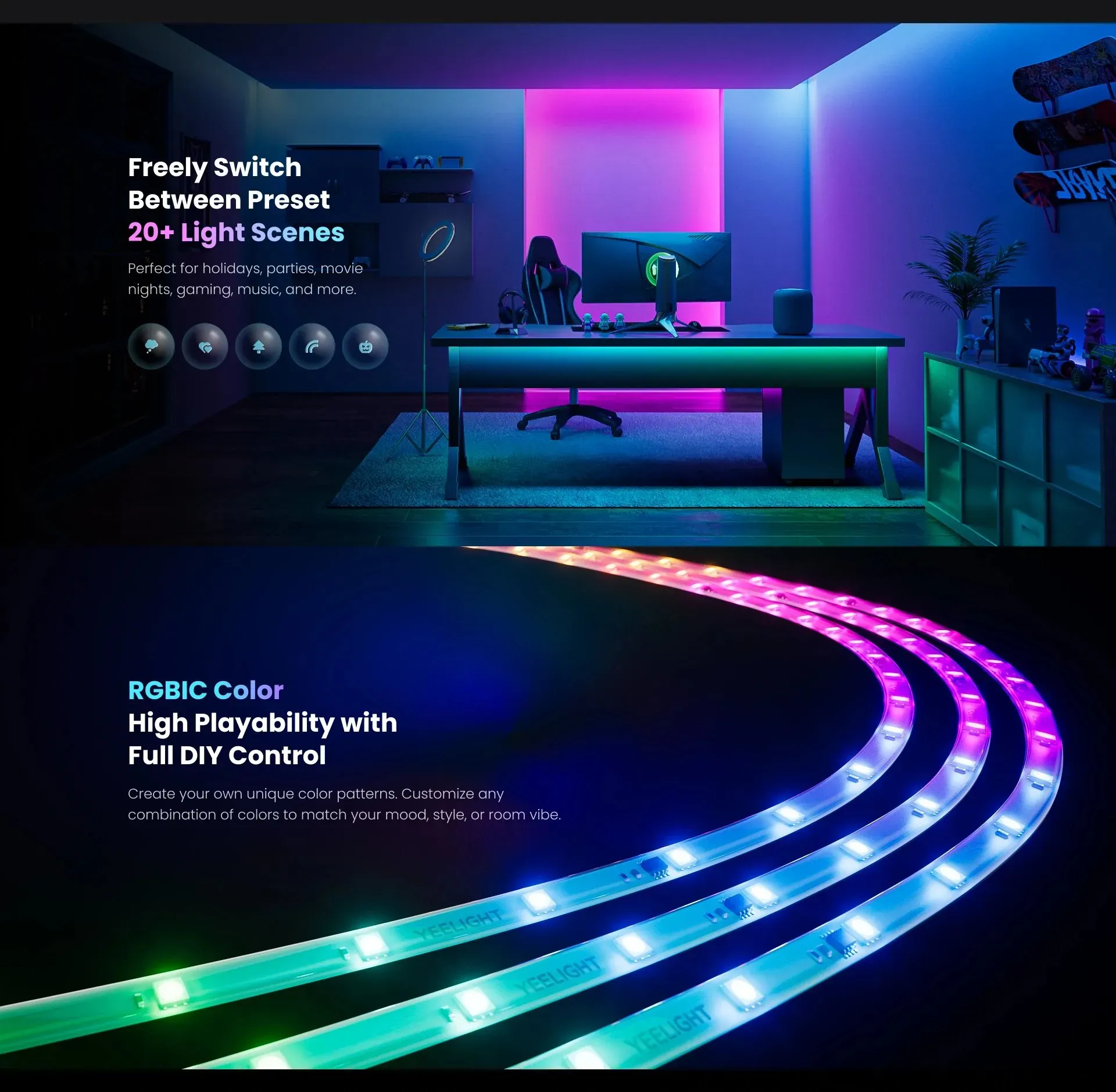 Yeelight Smart LED Strip Lights D1 (EU 5M) Matter – Bild 2