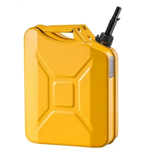 VEVOR Benzinkanister Metall 20 L, Kraftstoffkanister mit Ausgießer & Komfortgriff, 6 L/min max. Durchflussrate, auslaufsicherer Benzintank für die meisten Autos, Motorräder, ATVs & UTVs, Gelb – Bild 8