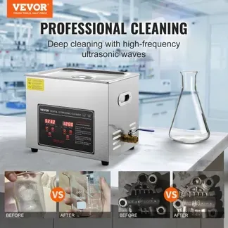 VEVOR Ultraschallreiniger Ultraschall Edelstahl-Reinigungsgerät 300 W, 10 L Ultraschallreinigungsgerät mit digitaler Anzeige 0-30 Min, Reinigung Ultraschall für Schmuck, Brillen, Uhren usw. VEVOR Ultraschallreiniger Ultraschall Edelstahl-Reinigungsgerät 300 W, 10 L Ultraschallreinigungsgerät mit digitaler Anzeige 0-30 Min, Reinigung Ultraschall für Schmuck, Brillen, Uhren usw.