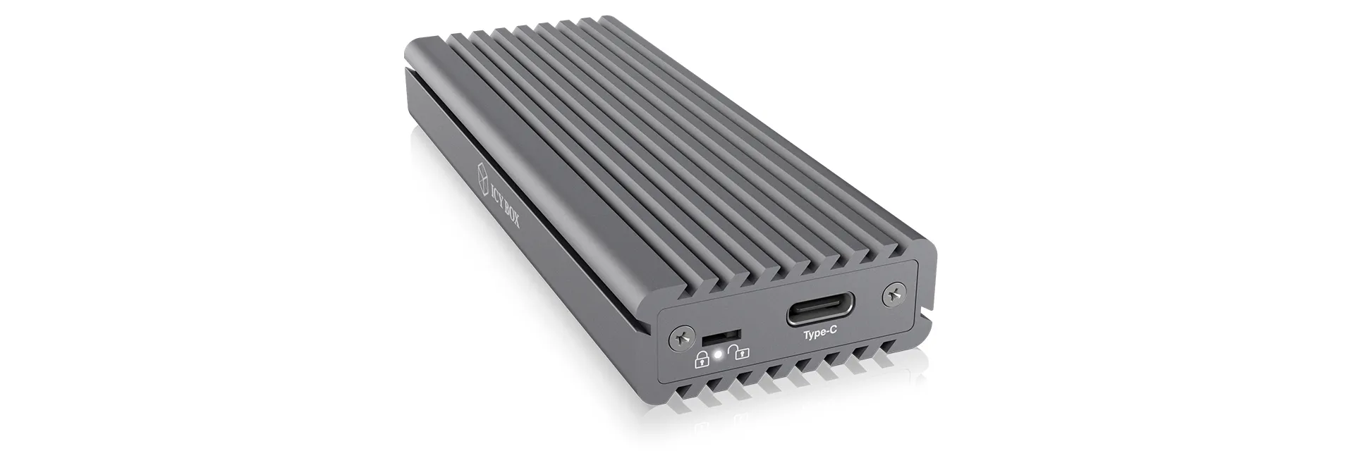 ICY BOX IB-1817M-C31, Type-C® USB 3.2 Gen 2 zu PCIe NVMe M.2 2230/2242/2260/2280 SSD Gehäuse mit Schreibschutz – Bild 3