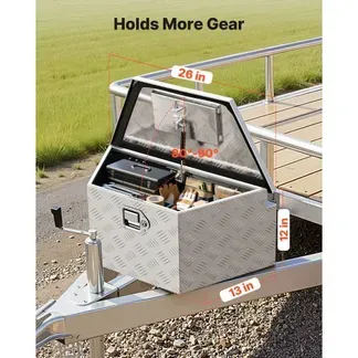 VEVOR Deichselbox Truckbox 1660 x 330 x 305 mm aus Aluminium, 50 kg Belastbare Werkzeugaufbewahrungsbox mit Schloss & Schlüsseln, Anhängerbox für Pickup-Ladeflächen RV SUVs Geländewagen, Silber VEVOR Deichselbox Truckbox 1660 x 330 x 305 mm aus Aluminium, 50 kg Belastbare Werkzeugaufbewahrungsbox mit Schloss & Schlüsseln, Anhängerbox für Pickup-Ladeflächen RV SUVs Geländewagen, Silber