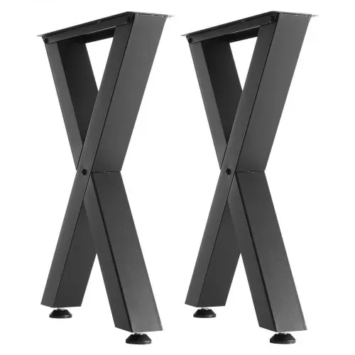 VEVOR Tischkufen 2er-Set 600x750 mm, X-Förmige Tischuntergestell 1000 kg, Tischbeine Kohlenstoffstahl, Möbelfüße, Tischgestell, Tischfüße für Schreibtische, Couchtische, Esstische, Schwarz – Bild 10