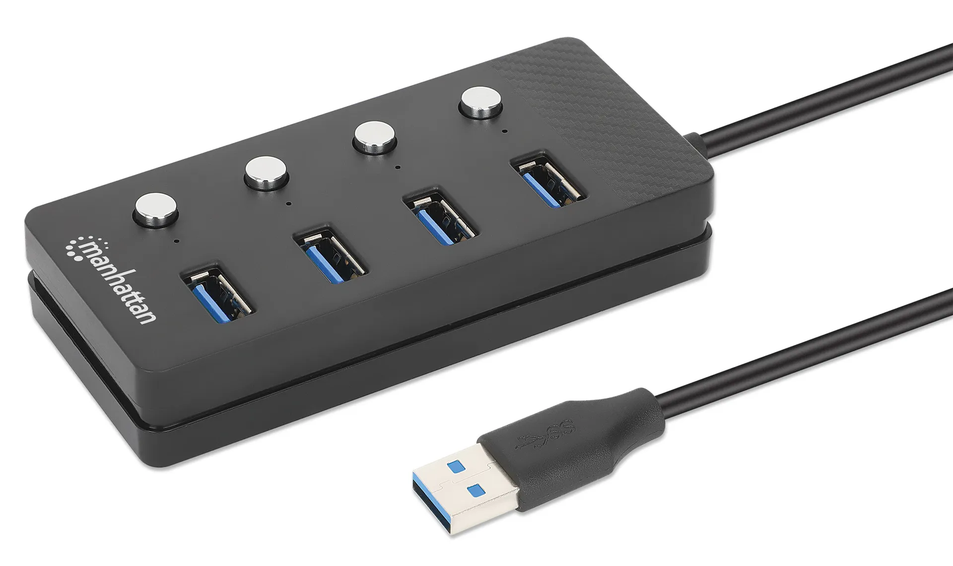 Manhattan 180887 Schnittstellen-Hub USB 3.2 Gen 1 (3.1 Gen 1) Type-A 5000 Mbit/s Schwarz Manhattan 180887 Schnittstellen-Hub USB 3.2 Gen 1 (3.1 Gen 1) Type-A 5000 Mbit/s Schwarz