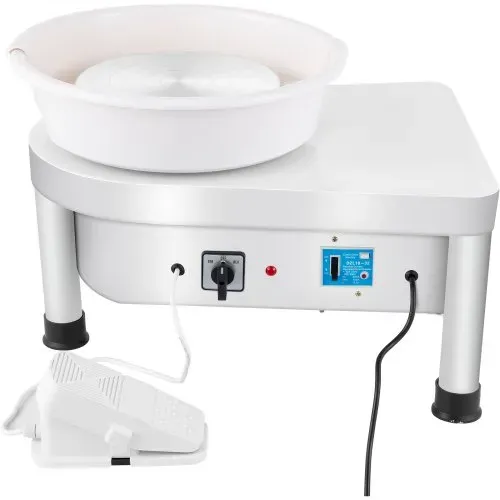 VEVOR Ceramic Wheel Machine 280W Electric Pottery 25cm Keramik Radmaschine 220V Radmaschine DIY verstellbare Füße mit Sculpting Set Elektrische Töpferscheibe Maschine mit Fußpedale und Waschbecken – Bild 8