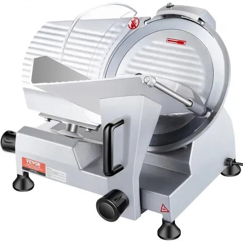 VEVOR Kommerzieller Fleisch Allesschneider 240 W, Elektrische Aufschnittmaschine Lebensmittelschneider mit 25,4 cm-Kohlenstoffstahlklinge, 0–12 mm Einstellbare Dicke für Fleisch, Käse, Gemüse usw. – Bild 10