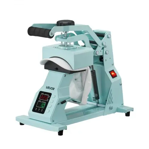VEVOR Hutpresse mit 2 austauschbaren Platten (16 x 6,5 cm / 16 x 8 cm), Hut-Hitzepresse mit präziser Temperatur- und Zeitregelung, Mützenpresse Heat Press für Kappen Stirnbänder Gesichtsmasken – Bild 9