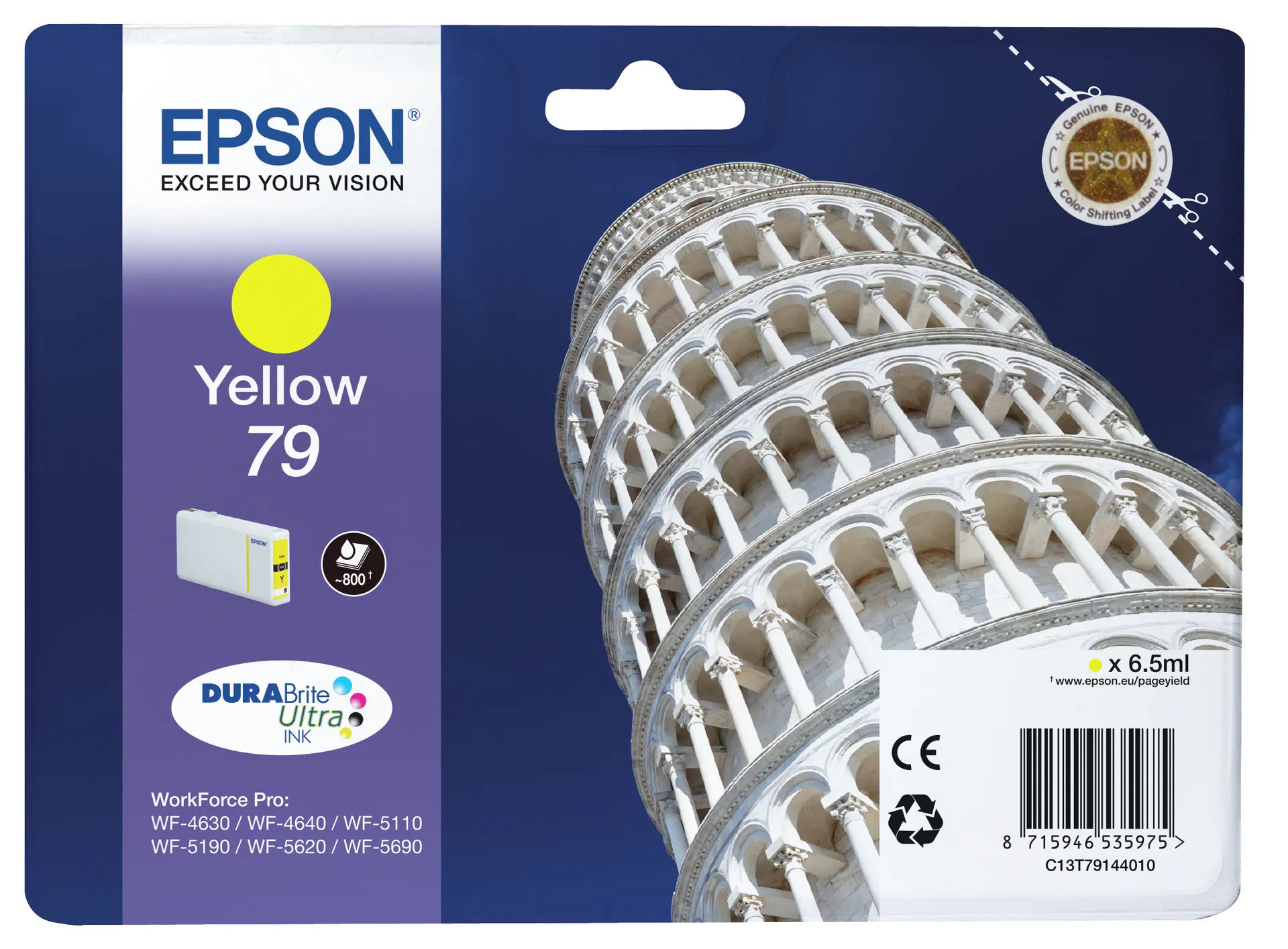 Epson Tower of Pisa Tintenpatrone 79 Yellow Epson Tower of Pisa Tintenpatrone 79 Yellow