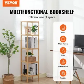 VEVOR Eckregal 5 Ablagen aus Bambus, Aufbewahrungsregal Bücherregal freistehender multifunktionaler Blumenpflanzenständer Pflanzenregal ideal für Badezimmer Schlafzimmer Büro Pflanzenständer VEVOR Eckregal 5 Ablagen aus Bambus, Aufbewahrungsregal Bücherregal freistehender multifunktionaler Blumenpflanzenständer Pflanzenregal ideal für Badezimmer Schlafzimmer Büro Pflanzenständer