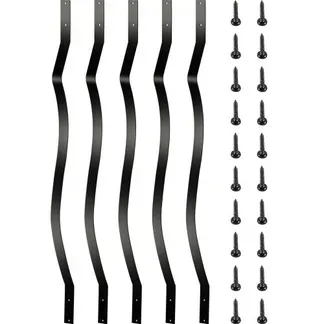VEVOR Terrassenbaluster, 51er-Packung Metall-Terrassenspindeln, 32,25″ x 1″ Treppenbaluster mit Schrauben, Eisen-Terrassengeländer für Holz- und Verbundterrassen, stilvoller Baluster für Außentreppenterrassen VEVOR Terrassenbaluster, 51er-Packung Metall-Terrassenspindeln, 32,25″ x 1″ Treppenbaluster mit Schrauben, Eisen-Terrassengeländer für Holz- und Verbundterrassen, stilvoller Baluster für Außentreppenterrassen