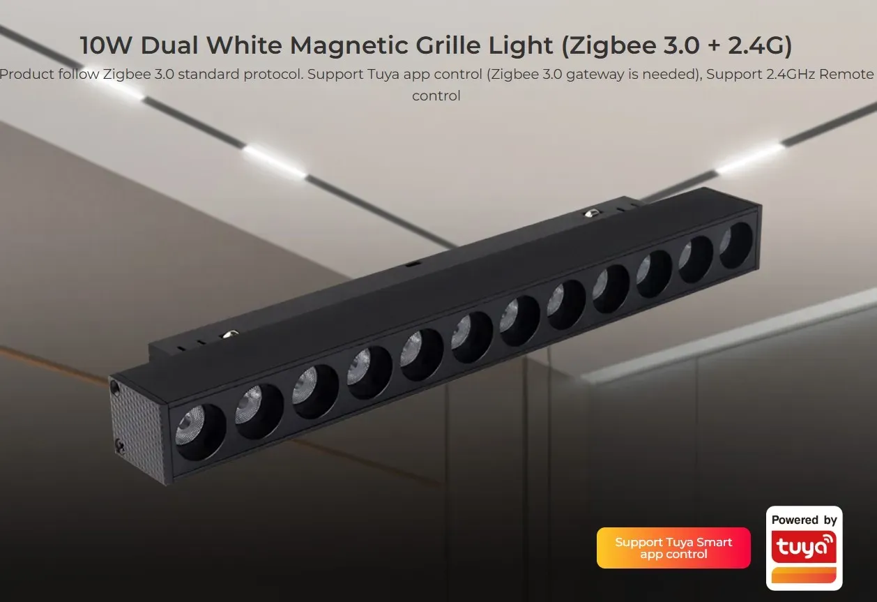 MiBoxer MG2-10N-ZL V2 LED 48V Track Grille Light 10W CCT Zigbee 3.0 + 2,4G – Bild 3