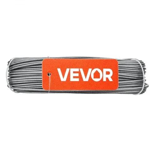 VEVOR Edelstahldrahtseil φ2 mm 35,1 m Länge, Drahtseil aus Edelstahl 304 mit einer Bruchlast von 2 kN, Stahldraht 7x7 Litzen, Geländerseil für Terrassengeländer, Gartenspaliere, Lichtketten – Bild 8