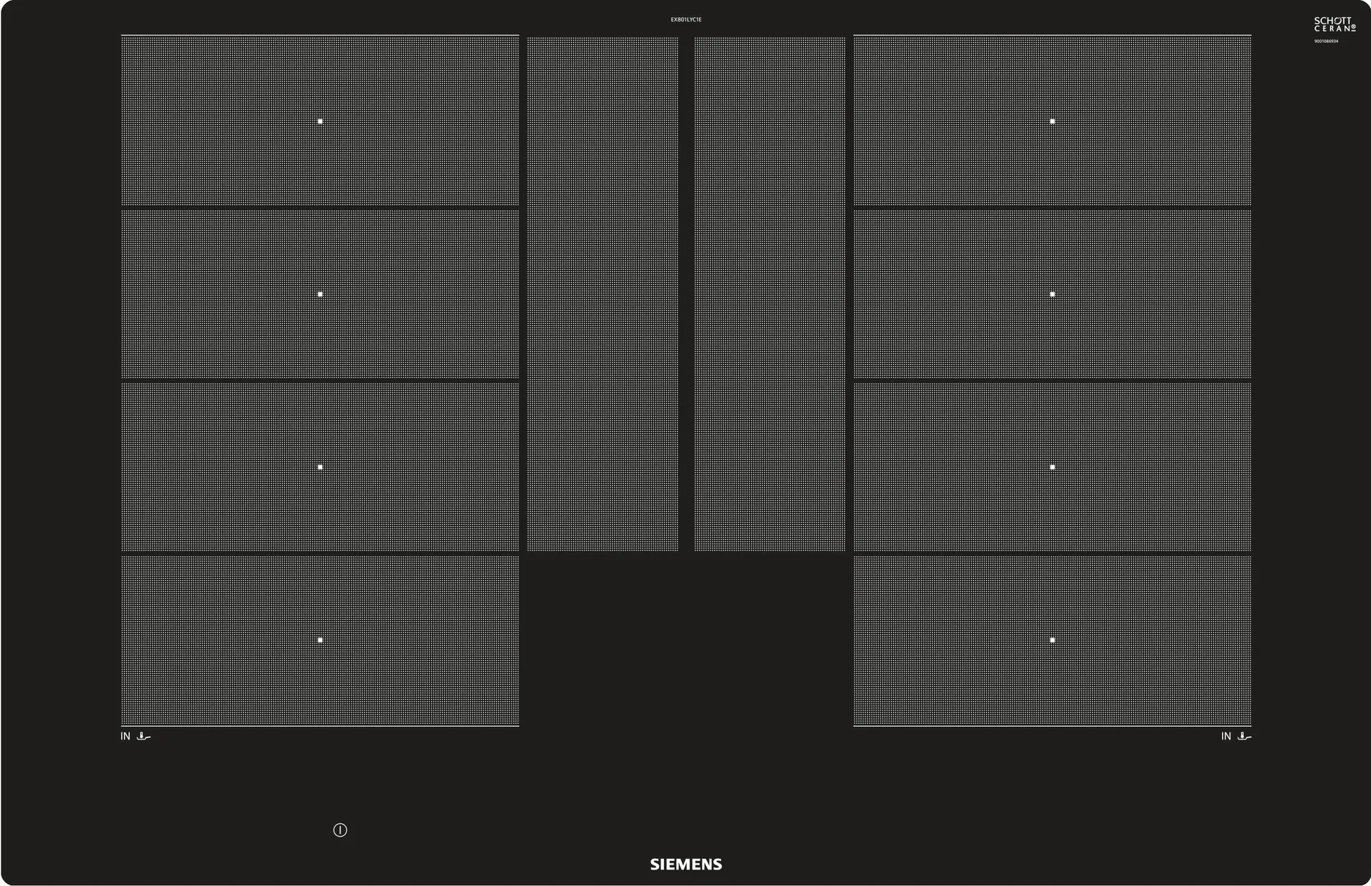 Siemens EX801LYC1E Kochfeld Schwarz Integriert Zonen-Induktionskochfeld 4 Zone(n) – Bild 3
