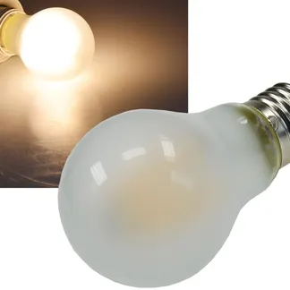 LED Glühlampe E27 „Filament G60m“ matt 3000k, 640lm, 230V / 8W, warmweiß LED Glühlampe E27 „Filament G60m“ matt 3000k, 640lm, 230V / 8W, warmweiß