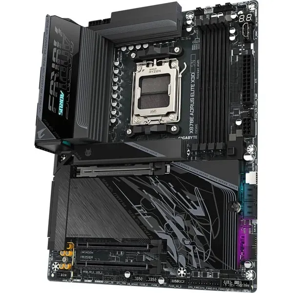 GIGABYTE X870E AORUS ELITE X3D Mainboard – Unterstützt AMD Ryzen 9000 Prozessoren, 16+2+2-Phasen Digital-VRM, bis zu 9000 Hz DDR5 (OC), 2 x PCIe 5.0 + 2 x PCIe 4.0, Wi-Fi 7, 5 GbE LAN, USB 4 – Bild 4