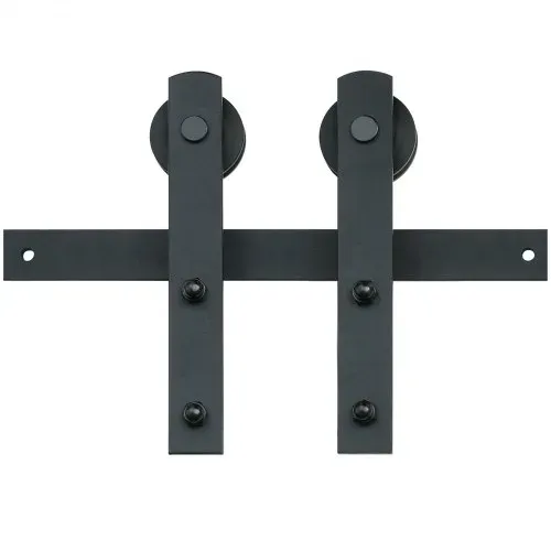 VEVOR 244cm Schiebetürbeschlag I-förmig Schiebetürsystem mit 2-teiligen Schienen 150kg Tragfähigkeit Laufschiene Ideal für Schiebetüren mit Türstärke von 32-45mm, Türbreite von 1,12-1,32m – Bild 9