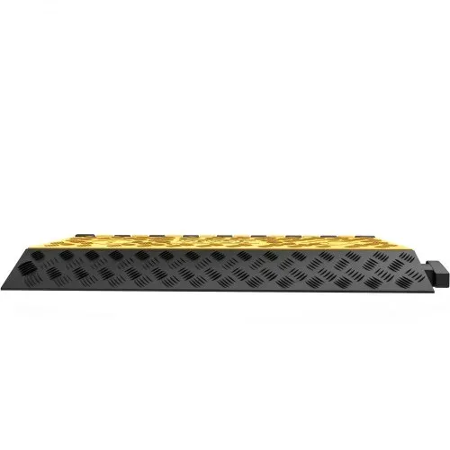 VEVOR Kabelschutzmatte Kabelkanal schwarz Kanal-Kabelschutz 94,5x50x8 cm 3 Kanal Schutzdrahtseilrampe Kabelbinder Schutz Flexibel Kabelbrücke Gummi Sichtbar – Bild 9