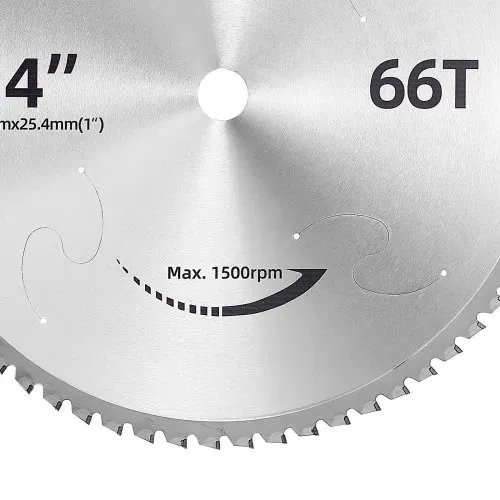 VEVOR Sägeblatt 355,6 mm 66 Zähne Cermet-beschichtet Kalttrennsägeblatt, Kompatibel mit Kappsägen, 4000 Schnitte, Schneiden Glatter Oberflächen ohne Grate, Geräuschreduzierung, Wärmeableitungslöcher – Bild 10