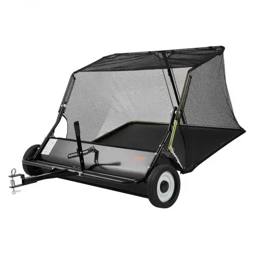 VEVOR Rasenkehrmaschine, 122 cm Kehrbreite, Laubkehrmaschine für Aufsitzmäher, Laubsammler mit 566 L Auffangnetz, einstellbare Kehrhöhe, Gartenkehrmaschinen für Rasentraktor – Bild 10