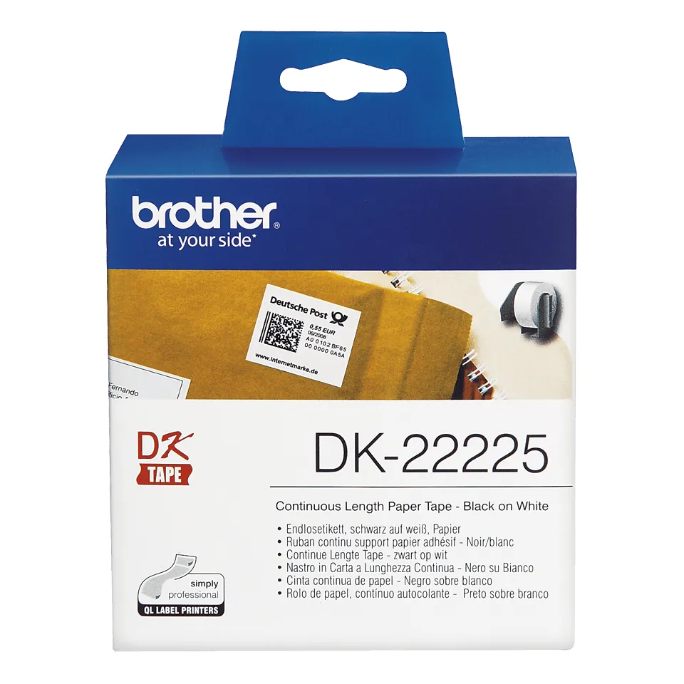 Brother DK-22225 Etiketten erstellendes Band Schwarz auf weiss – Bild 3