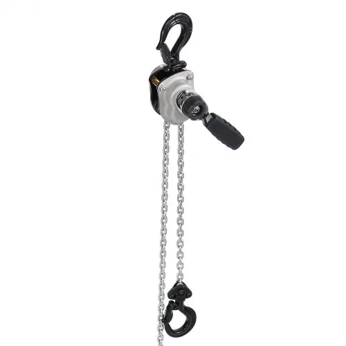 VEVOR Mini Hebelzug, 1/4T Kapazität, Handkettenzug, 3 m Hub, G80-Stahllegierungskette mit mechanischer Doppelsperrklinkenbremse, Kettenzug 360° drehbare Haken, für Lagerhaus, Bau, Garage – Bild 8