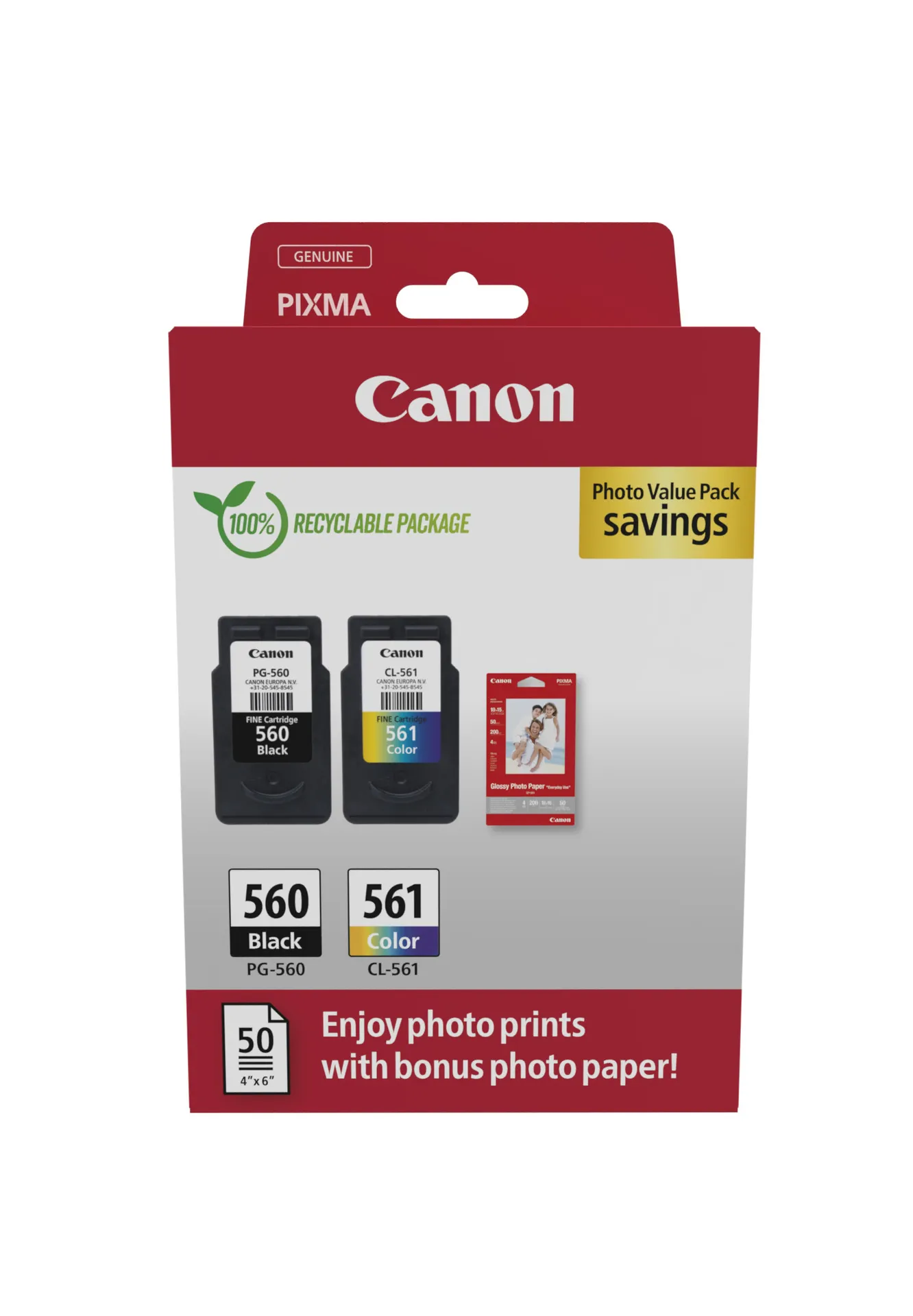 Canon PG-560/CL-561 Photo Value Pack (PVP) Canon PG-560/CL-561 Photo Value Pack (PVP)