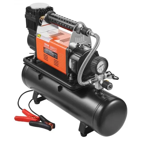 VEVOR 12-V-Hochleistungsluftkompressor mit 6-l-Tank-Kit, tragbarer 6,35-CFM-Reifenfüller, 150-PSI-Offroad-Luftkompressor mit digitalem Druckmesser, Reifenfüller für LKWs, Autos, SUVs, 4×4-Fahrzeuge, Wohnmobile VEVOR 12-V-Hochleistungsluftkompressor mit 6-l-Tank-Kit, tragbarer 6,35-CFM-Reifenfüller, 150-PSI-Offroad-Luftkompressor mit digitalem Druckmesser, Reifenfüller für LKWs, Autos, SUVs, 4×4-Fahrzeuge, Wohnmobile