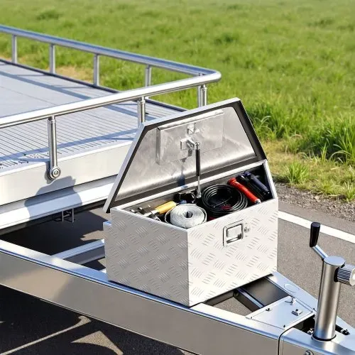 VEVOR Deichselbox Truckbox 1660 x 330 x 305 mm aus Aluminium, 50 kg Belastbare Werkzeugaufbewahrungsbox mit Schloss & Schlüsseln, Anhängerbox für Pickup-Ladeflächen RV SUVs Geländewagen, Silber – Bild 7
