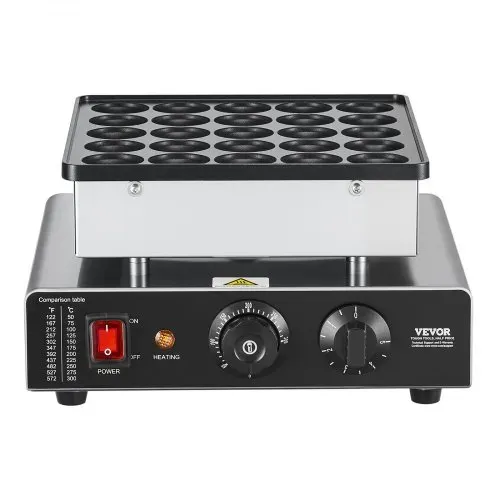 VEVOR Mini Pfannkuchenmaker Dutch Muffin Waffeleisen mit 43 mm Durchmesser, antihaftbeschichteter Poffertjes-Grill aus Edelstahl, elektrischer Mini Pancake Bäcker für Zuhause Küche Restaurant – Bild 10