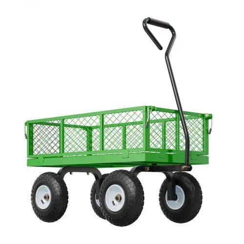 VEVOR Bollerwagen 408,23 kg, Transportwagen, Gerätewagen, Gartenwagen, Handwagen mit 10-Zoll-Reifen und abnehmbaren Seitenteilen aus Netzgewebe (umbaubar in Pritsche) und um 180° drehbarem Griff – Bild 8