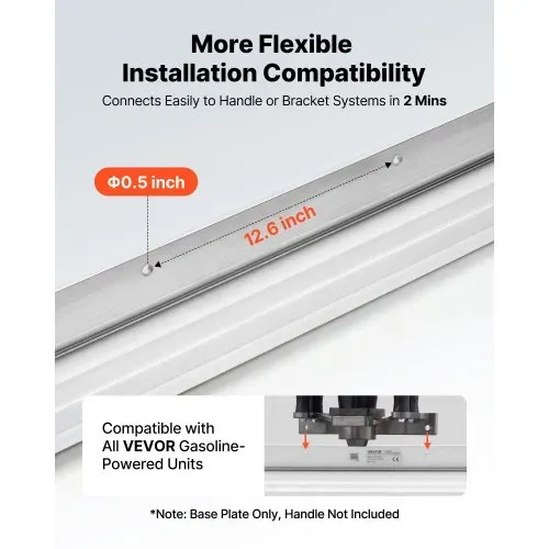 VEVOR 2438mm Glättbohle Estrichkelle aus Aluminiumlegierung Beton Abzieher. 134mm Breite für Große Abdeckung, Betonrüttler-Ersatzteil, Nivelliergerät zum Abziehen Glätten für Straßenbau Bodenebnung – Bild 4