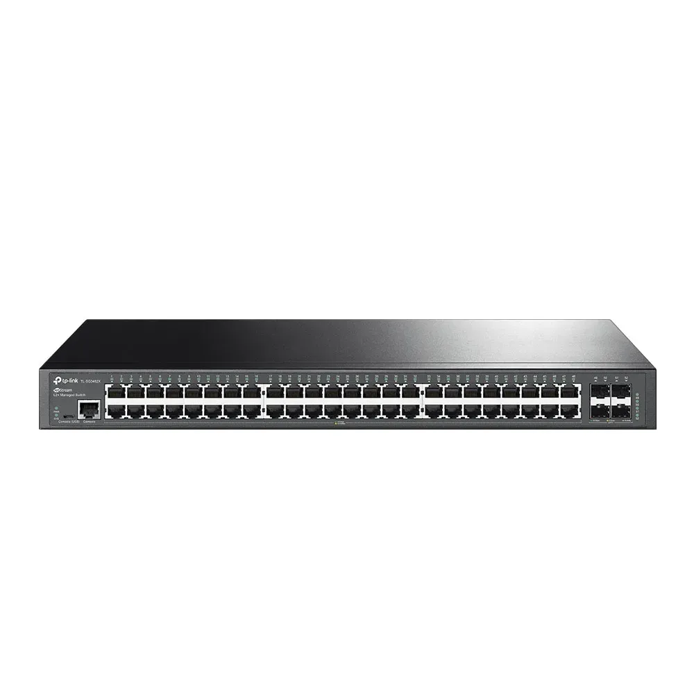 Omada by tp-link Switch full managed Layer2+ 52 Port • 48x 1 GbE • 4x SFP+ • 19″ • Lüfterlos, Omada • SG3452X Omada by tp-link Switch full managed Layer2+ 52 Port • 48x 1 GbE • 4x SFP+ • 19″ • Lüfterlos, Omada • SG3452X