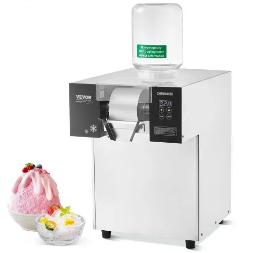 VEVOR Kommerzielle Schneeflocken-Eismaschine Schneeeisbereiter, 175 kg / 24 Std. Schneeflocken-Eismaschine, Eisrasierer elektrischer Schneekegel-Maker mit Flüssigkeitskühlsystem & Touch-Screen VEVOR Kommerzielle Schneeflocken-Eismaschine Schneeeisbereiter, 175 kg / 24 Std. Schneeflocken-Eismaschine, Eisrasierer elektrischer Schneekegel-Maker mit Flüssigkeitskühlsystem & Touch-Screen