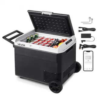 VEVOR 60 L Elektrische Kompressor Kühlbox, 12/24 V DC & 100-240 V AC Tragbare Autokühlbox mit Rollen & Griff, Gefrierschrank bis -20°C, Mini Kühlschrank für Auto, Wohnmobil, Lkw, Camping & Outdoor VEVOR 60 L Elektrische Kompressor Kühlbox, 12/24 V DC & 100-240 V AC Tragbare Autokühlbox mit Rollen & Griff, Gefrierschrank bis -20°C, Mini Kühlschrank für Auto, Wohnmobil, Lkw, Camping & Outdoor