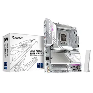 GIGABYTE B860 AORUS ELITE WIFI7 ICE Mainboard – Intel Core Ultra CPUs, 14+1+2+1 Phasen VRM, bis zu 9200MHz DDR5, 1xPCIe 5.0 + 2xPCIe 4.0 M.2, 2,5 GbE LAN, WIFI 7, USB 4 GIGABYTE B860 AORUS ELITE WIFI7 ICE Mainboard – Intel Core Ultra CPUs, 14+1+2+1 Phasen VRM, bis zu 9200MHz DDR5, 1xPCIe 5.0 + 2xPCIe 4.0 M.2, 2,5 GbE LAN, WIFI 7, USB 4