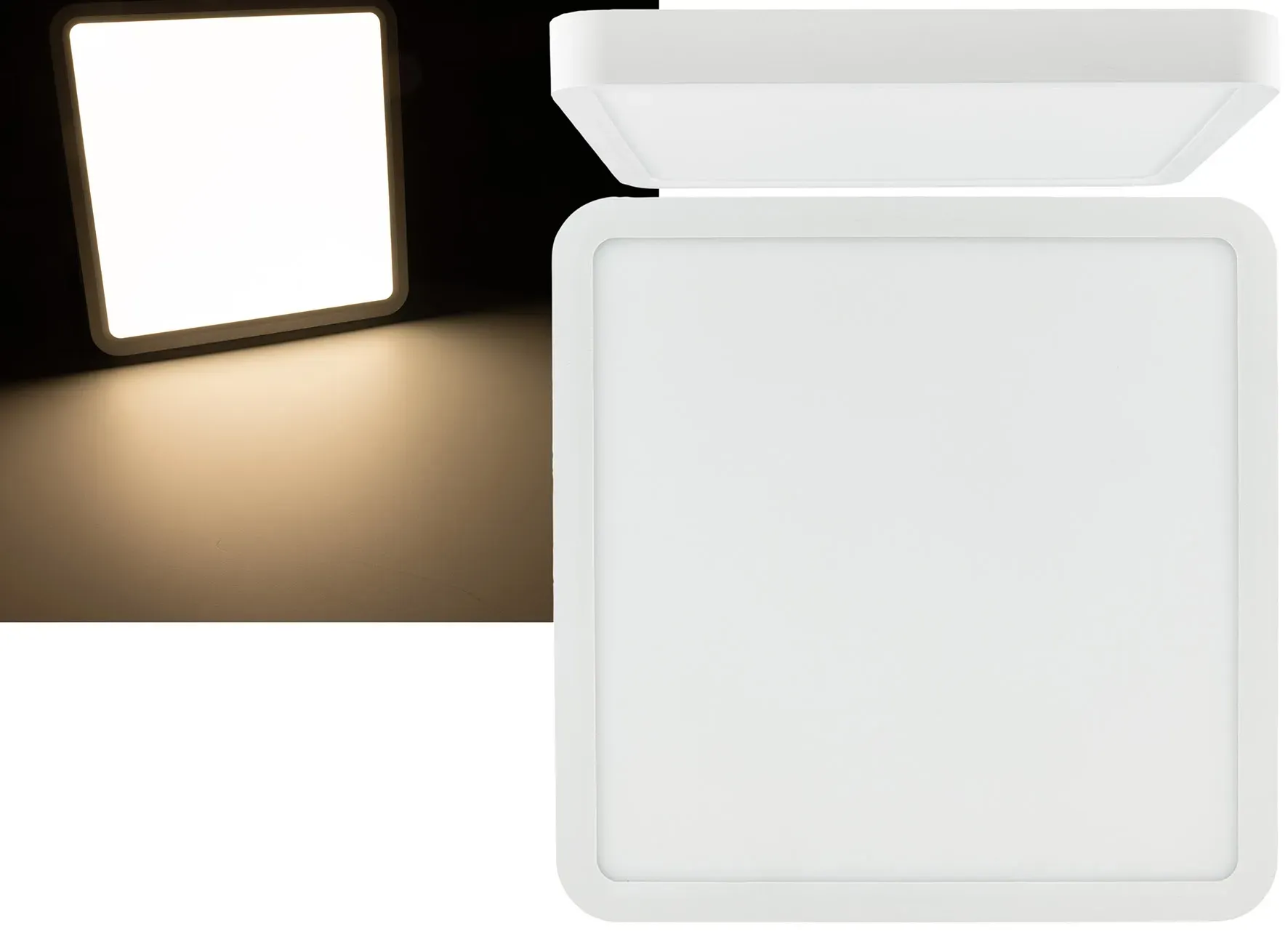 LED Deckenleuchte „Santano 36 Qw“ 30x30cm, 32W, 2928lm, 2900K warmweiß LED Deckenleuchte „Santano 36 Qw“ 30x30cm, 32W, 2928lm, 2900K warmweiß