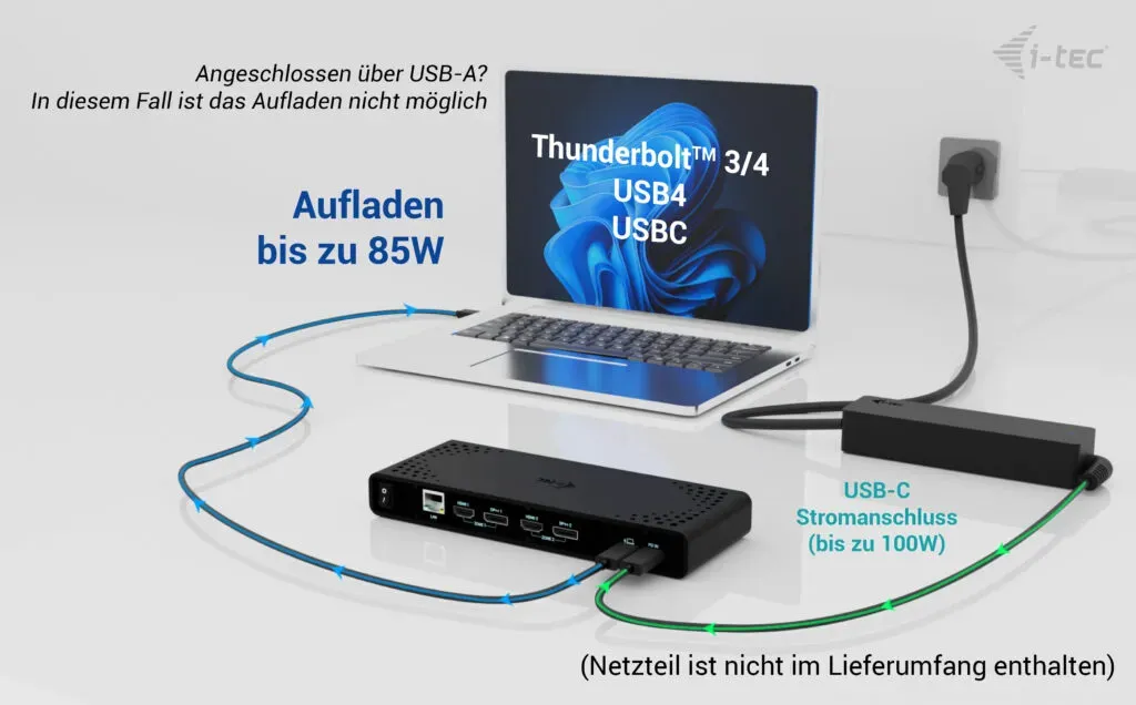 i-tec Universal Dual 4K Display Docking Station + Power Delivery 85W – Bild 6