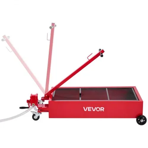 VEVOR Ölablasswanne mit niedrigem Profil, 75,7 L, mit manueller Pumpe, 2,2 m Schlauch & T-Klappgriff, auslaufsicher & korrosionsbeständig, für Autos, SUVs, LKWs, Geländefahrzeuge, rot – Bild 9