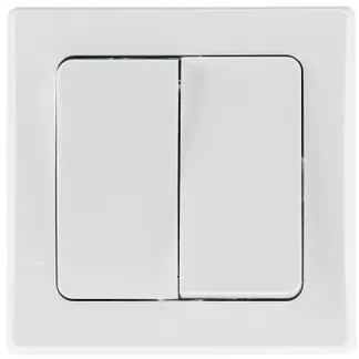DELPHI Serien-Schalter 2-fach 250V~/ 10A, inkl. Rahmen, UP, weiß DELPHI Serien-Schalter 2-fach 250V~/ 10A, inkl. Rahmen, UP, weiß