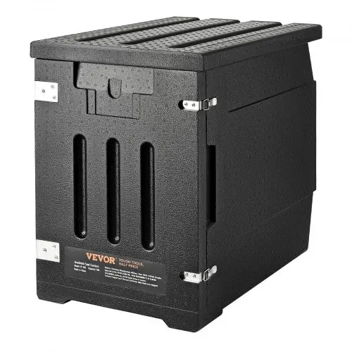 VEVOR Isolierter Thermobox Isolierbox Lebensmittelbehälterträger, 90 L für Catering, LLDPE-Lebensmittelbehälterträger mit Doppelschnallen, Frontlader-Speisewärmer für Restaurant, Kantine usw. – Bild 10