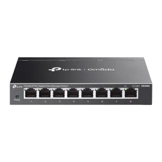 TP-Link Switch easy managed 8 Port • 8x 1 GbE • Lüfterlos, Omada • ES208G TP-Link Switch easy managed 8 Port • 8x 1 GbE • Lüfterlos, Omada • ES208G