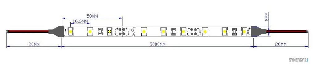 Synergy 21 LED Flex Strip 2835 - 60 WW DC12V 24W IP20 – Bild 4