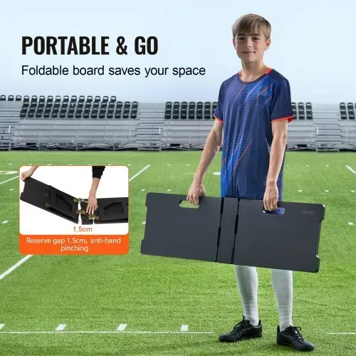 VEVOR Fußball Rebound Board faltbar, tragbares Prellwand 115 x 330 cm, HDPE Rebounder Ausrüstung mit 2 Rückprallwinkeln, Trainingsbrett Rebounder Kicker für Fußballtraining – Bild 3
