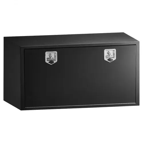 VEVOR Lkw Unterbaubox 1219 x 609 x 609 mm Unterflur Staukasten Kaltgewalzter Stahl Wasserdichter Werkzeugkasten mit T-Griff Schloss für Lkw Anhänger Transporter Werkzeugkiste Unterflurkasten Schwarz – Bild 8
