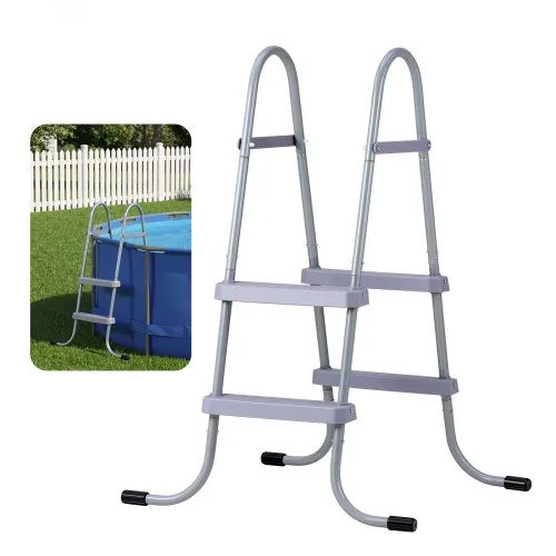VEVOR Poolleiter Kohlenstoffstahl 136 kg Tragkraft, Einstiegsleiter A-Rahmen, Sicherheitsleiter für Aufstellpools mit 838 mm Pooltiefe, Einstiegshilfe mit Rutschfesten 2 Stufen, Grau VEVOR Poolleiter Kohlenstoffstahl 136 kg Tragkraft, Einstiegsleiter A-Rahmen, Sicherheitsleiter für Aufstellpools mit 838 mm Pooltiefe, Einstiegshilfe mit Rutschfesten 2 Stufen, Grau