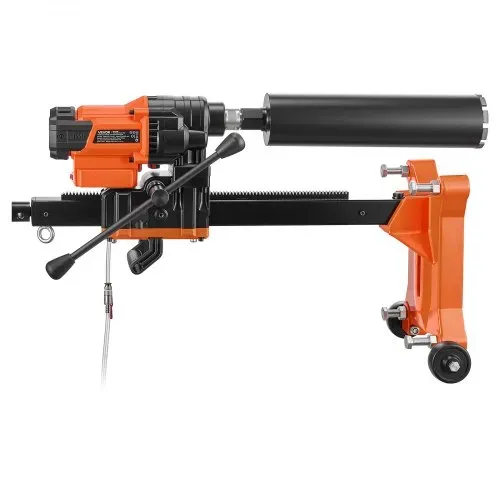 VEVOR Diamant Kernbohrmaschine 2500 W Kernbohrgerät Trocken/Nass 20-202 mm, für Beton Ziegel Keramikfliesen Asphalt Marmorböden, Inkl. 8 Bohrer & Rollständer & Tragegriff, 800 U/min, UNC1 1/4–7 Gewinde – Bild 10