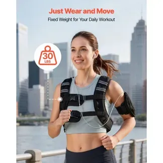 VEVOR Gewichtsweste 13,8 kg mit reflektierendem Streifen, verstellbare Schnalle, Körpergewichtsweste für Männer und Frauen, Trainingsgerät für Krafttraining Laufen Joggen Fitness Gewichtsverlust VEVOR Gewichtsweste 13,8 kg mit reflektierendem Streifen, verstellbare Schnalle, Körpergewichtsweste für Männer und Frauen, Trainingsgerät für Krafttraining Laufen Joggen Fitness Gewichtsverlust